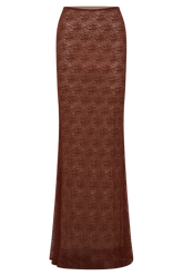Robyn Sheer Lace Maxi Skirt - Chilli